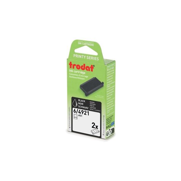 Trodat 6/4921/SB Cartuchos de Tinta Negro para Sellos 4921 - Paquete de 2 Unidades