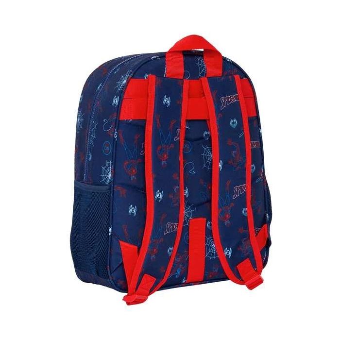 Mochila Escolar Spider-Man Neon Azul marino 32 X 38 X 12 cm 1