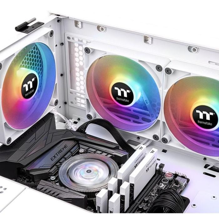 Thermaltake TT CT140 ARGB Sync Ventilador de 140mm para Carcasa PC, 1500 RPM, 77.37 CFM, Blanco (2 Unidades) 3 Thermaltake TT CT140 ARGB Sync Ventilador de 140mm para Carcasa PC, 1500 RPM, 77.37 CFM, Blanco (2 Unidades) 3