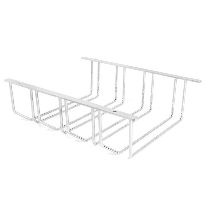 ALK System Soporte Cuádruple para Copas, Acero Cromado Brillante, 4 Filas, 370x279x112 mm