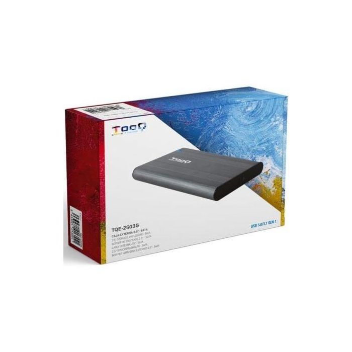 TooQ TQE-2503G Carcasa Externa para Disco Duro SSD 2.5" SATA III USB 3.2 Gen 1 Gris UASP hasta 2TB 4 TooQ TQE-2503G Carcasa Externa para Disco Duro SSD 2.5" SATA III USB 3.2 Gen 1 Gris UASP hasta 2TB 4