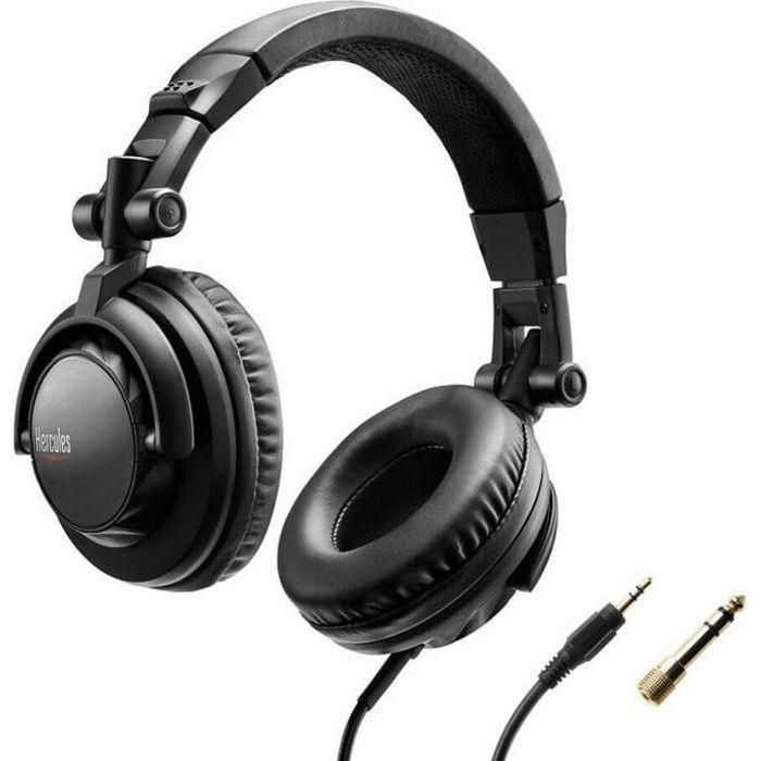 Hercules HDP DJ45 Auriculares Diadema Negro, Alámbrico, Música, 4780898