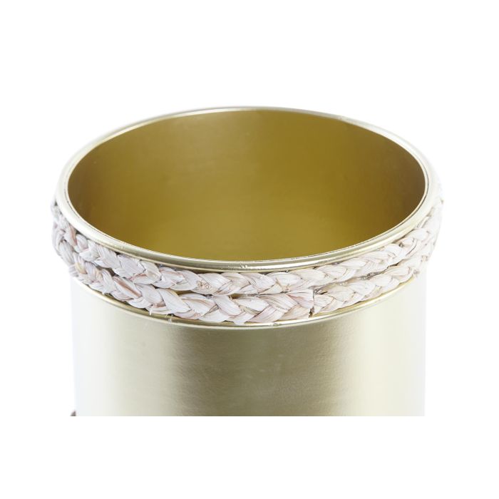 DKD Home Decor Macetero Glam Dorado Marrón Metal y Madera 18.5x18.5x22 cm Pack de 4 unidades 2 DKD Home Decor Macetero Glam Dorado Marrón Metal y Madera 18.5x18.5x22 cm Pack de 4 unidades 2
