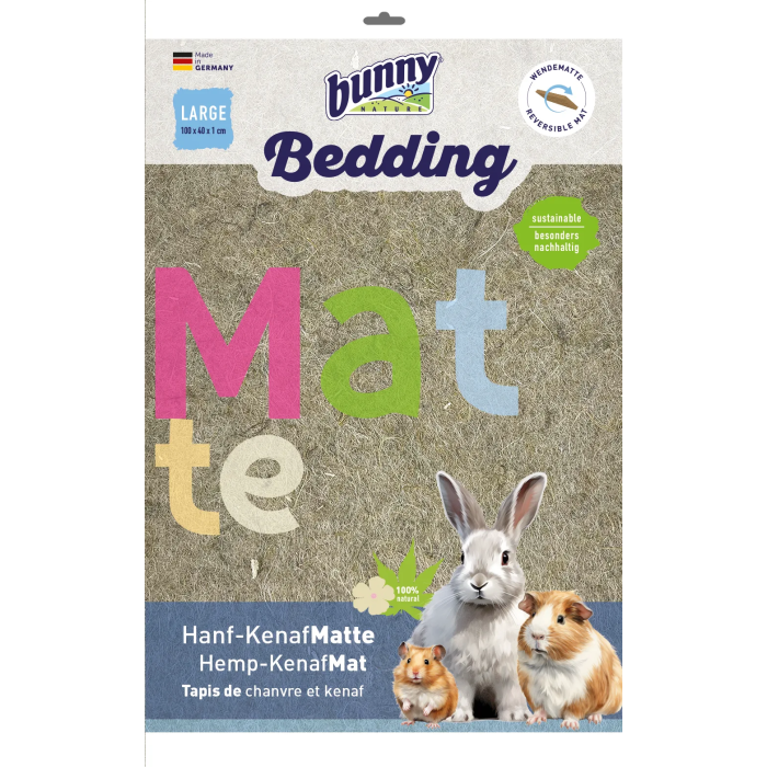 Bunny Nature Tapete de Cáñamo-Kenaf Reversible 100x40 cm - Material Natural para Mascotas Bunny Nature Tapete de Cáñamo-Kenaf Reversible 100x40 cm - Material Natural para Mascotas