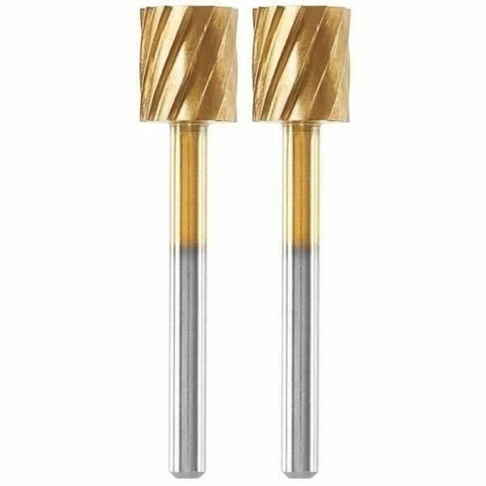 Dremel Max 115DM Juego de 2 Cortadores de Grabado Cilíndricos de Acero ø 7,8 mm de Alta Velocidad con Recubrimiento TiN y Alta Durabilidad 0 Dremel Max 115DM Juego de 2 Cortadores de Grabado Cilíndricos de Acero ø 7,8 mm de Alta Velocidad con Recubrimiento TiN y Alta Durabilidad 0