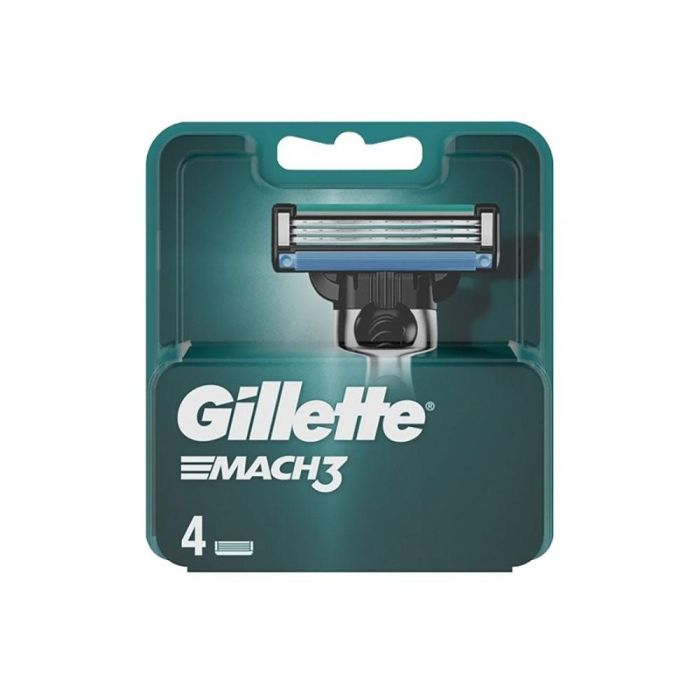 Gillette Rec mach3 pack 4 cuchillas de recambio Gillette Rec mach3 pack 4 cuchillas de recambio