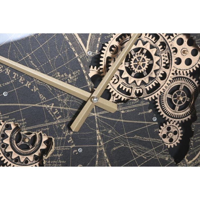 Reloj Pared Vintage DKD Home Decor Negro Dorado 8.5 x 62 x 62 cm 2 Reloj Pared Vintage DKD Home Decor Negro Dorado 8.5 x 62 x 62 cm 2