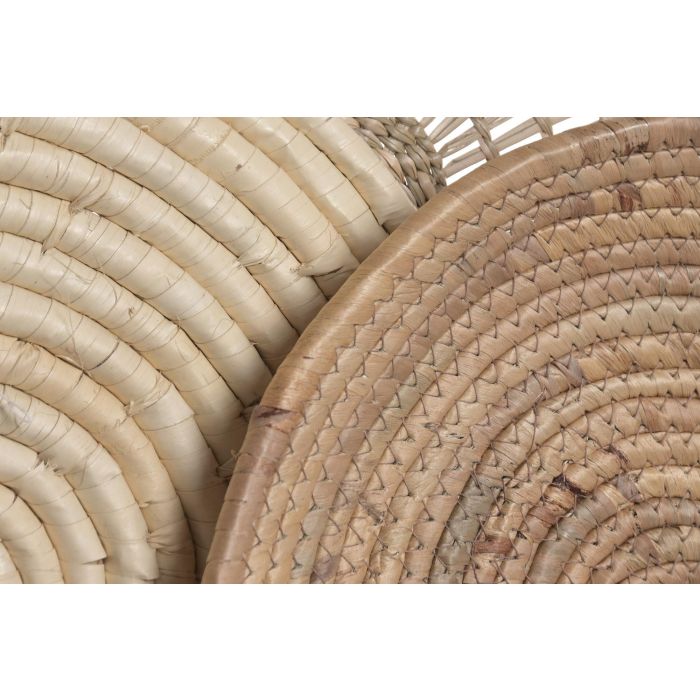 DKD Home Decor Decoración Pared Boho Natural 5 x 64 x 107 cm (2 Unidades)