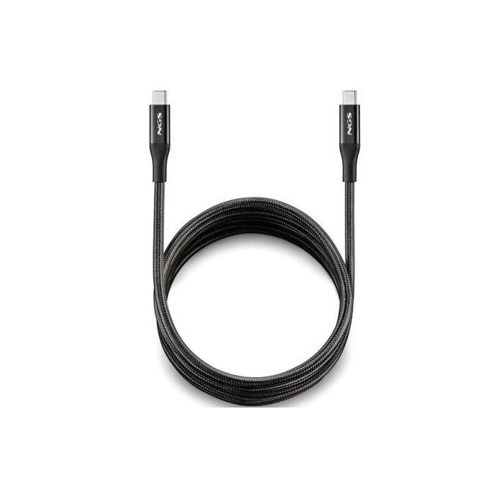 Cable USB 4.0 Tipo-C NGS KNOT/ USB Tipo-C Macho - USB Tipo-C Macho/ Hasta 240W/ 40Gbps/ 2m/ Negro 0 Cable USB 4.0 Tipo-C NGS KNOT/ USB Tipo-C Macho - USB Tipo-C Macho/ Hasta 240W/ 40Gbps/ 2m/ Negro 0