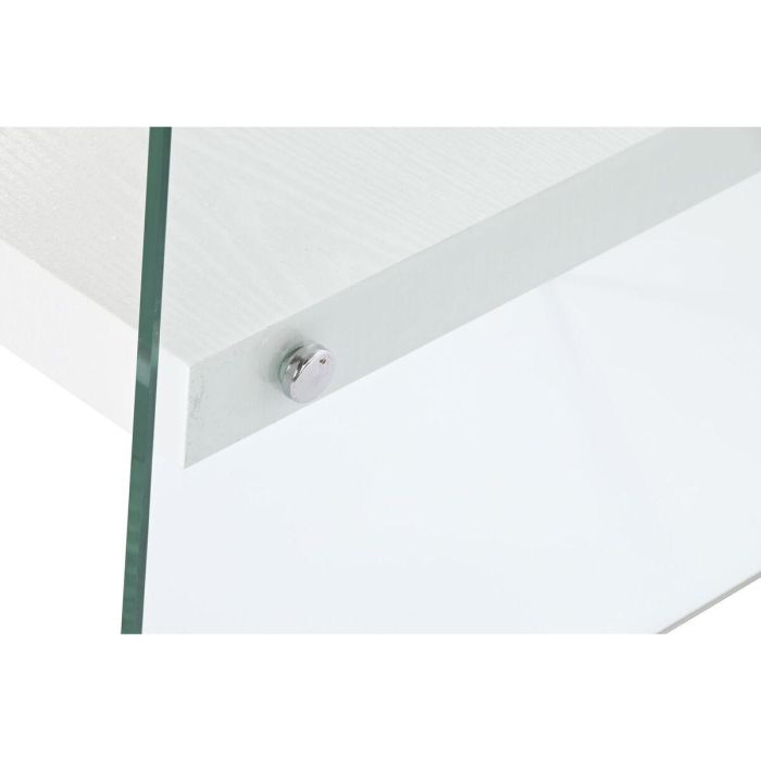 Escritorio DKD Home Decor Blanco Transparente Cristal Madera MDF 120 x 50 x 76 cm 5 Escritorio DKD Home Decor Blanco Transparente Cristal Madera MDF 120 x 50 x 76 cm 5