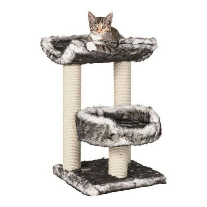 Trixie Árbol de gato Isaba, 62 cm de alto, con felpa de pelo largo y sisal natural, Blanco y negro 2 Trixie Árbol de gato Isaba, 62 cm de alto, con felpa de pelo largo y sisal natural, Blanco y negro 2