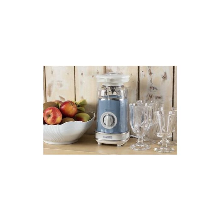 Ariete 568/15 Batidora de Vaso Vintage Azul, 1.5L con 6 Cuchillas de Acero Inoxidable 6 Ariete 568/15 Batidora de Vaso Vintage Azul, 1.5L con 6 Cuchillas de Acero Inoxidable 6