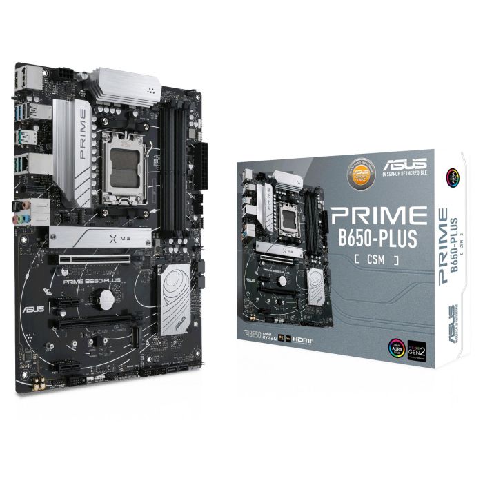 ASUS 90MB1BS0-M0EAYC Placa Base PRIME B650-PLUS CSM para AMD Ryzen AM5, ATX, 4x DDR5, 1x DP