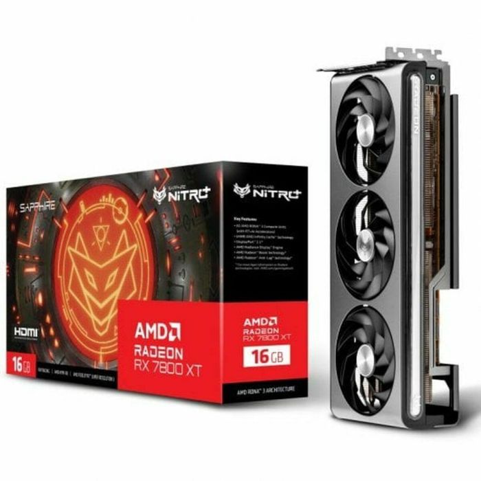 Sapphire SAP4895106294332 Tarjeta gráfica NITRO+ AMD Radeon RX 7800 XT GAMING OC 16GB GDDR6 Dual HDMI Dual DP Sapphire SAP4895106294332 Tarjeta gráfica NITRO+ AMD Radeon RX 7800 XT GAMING OC 16GB GDDR6 Dual HDMI Dual DP