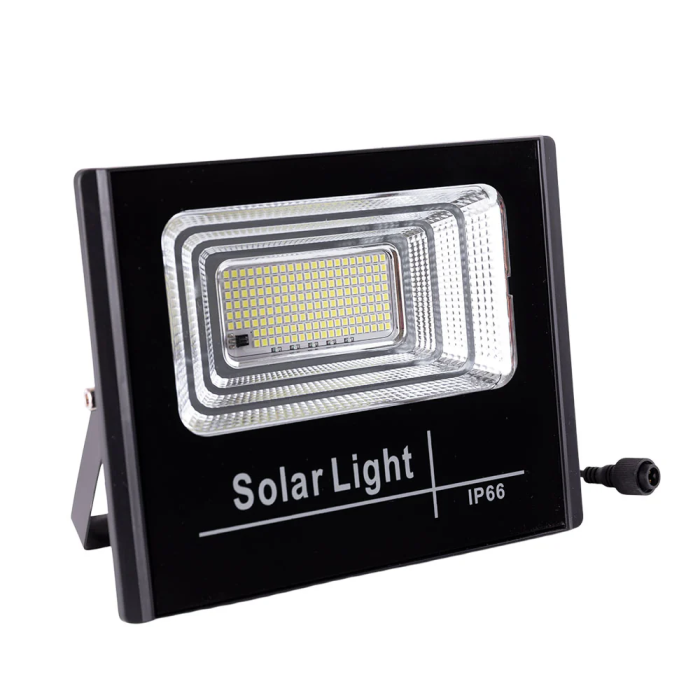 BX3 LIGHT Proyector LED Solar 45W 6500K con Control Remoto, Panel 6V/6W, Batería 3.2V/3000mAh, IP65, Autónomo para Exteriores - Modelo BX3-SOLARFL-45W-01