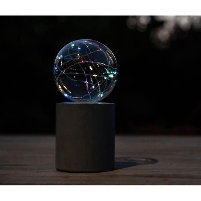 Lámpara solar de mesa - GARDEN ID Nordic Light - Ø10 h19 cm - Autonomía de 6 a 8 horas - Botón encendido/apagado - Batería AAA recargable 1 Lámpara solar de mesa - GARDEN ID Nordic Light - Ø10 h19 cm - Autonomía de 6 a 8 horas - Botón encendido/apagado - Batería AAA recargable 1