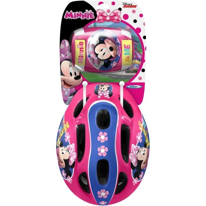 Disney Minnie Combo Casco Rodilleras y Coderas para Niña Ajustable 1