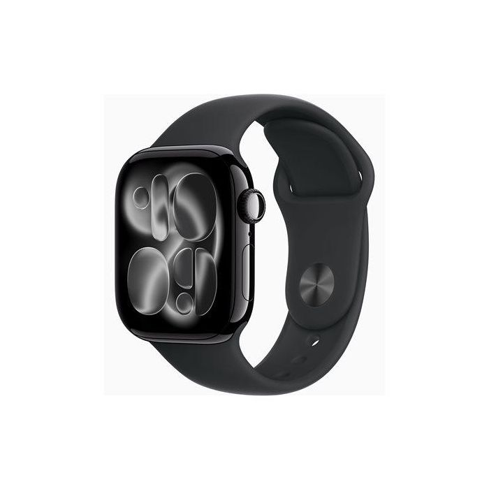 Apple Watch Series 11 GPS 42mm Negro Azabache Correa Deportiva Negra (S/M) MEQT4QL/A