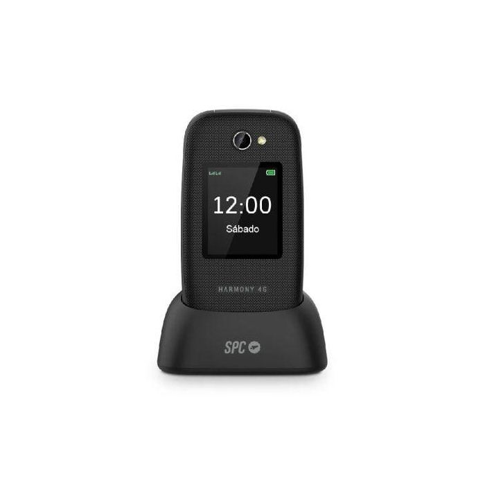 SPC 2330N Teléfono Móvil Harmony 4G para Mayores con Tapa, Teclas Grandes, SOS, Compatible Audífonos, Doble Pantalla y Base de Carga Negro 3 SPC 2330N Teléfono Móvil Harmony 4G para Mayores con Tapa, Teclas Grandes, SOS, Compatible Audífonos, Doble Pantalla y Base de Carga Negro 3