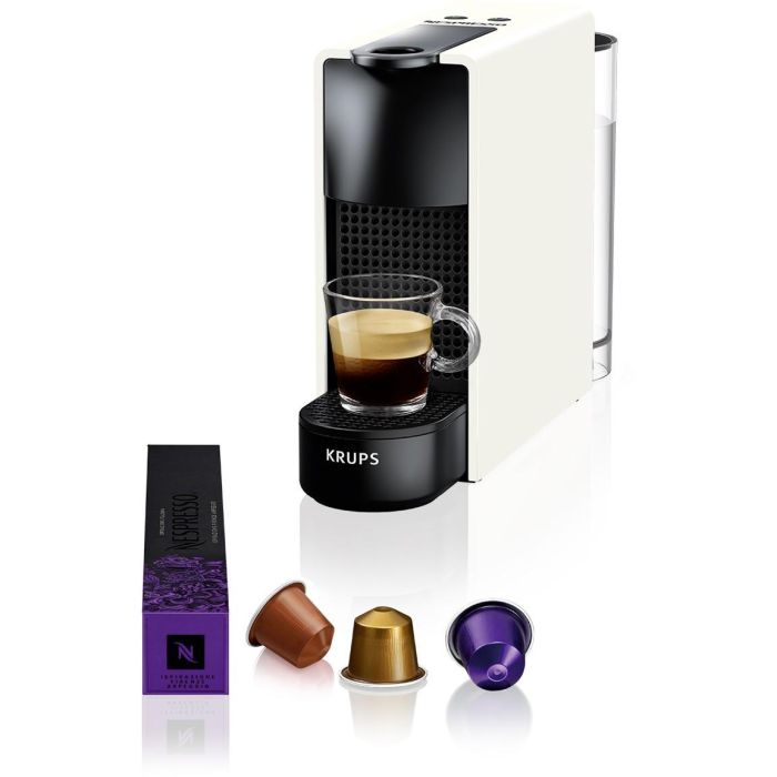 Krups XN1101 Cafetera de Cápsulas Nespresso Essenza Mini 19 bares 0.6L Blanca 0 Krups XN1101 Cafetera de Cápsulas Nespresso Essenza Mini 19 bares 0.6L Blanca 0