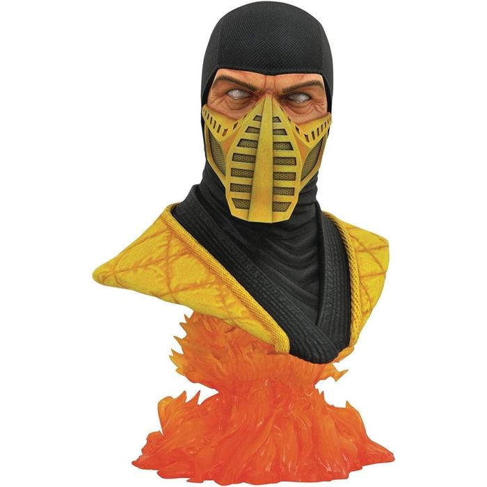 Diamond Collection Figura Busto Scorpion Legends in 3D Mortal Kombat - Edición Limitada Resina 25 cm