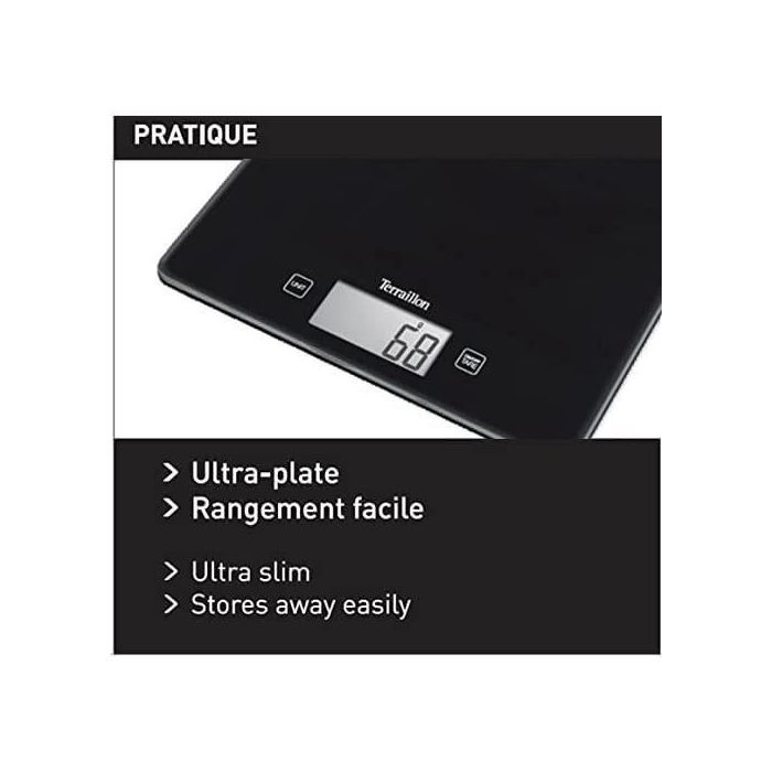 Terraillon T1040 Báscula de Cocina Digital 5 kg / 1 g, Función Tara y Conversión Líquidos - Negro 1 Terraillon T1040 Báscula de Cocina Digital 5 kg / 1 g, Función Tara y Conversión Líquidos - Negro 1