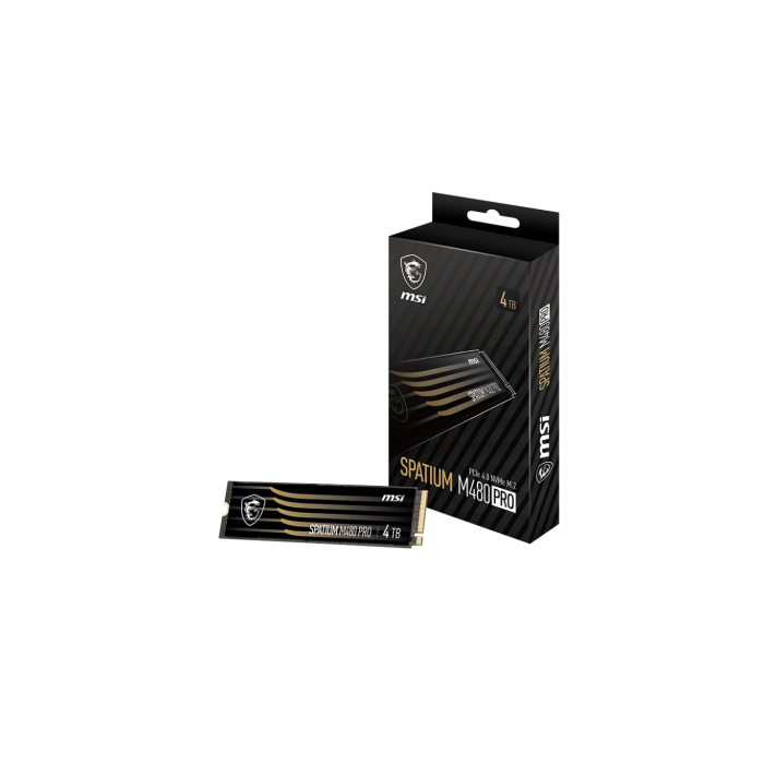 MSI S78-440R050-P83 SSD SPATIUM M480 PRO 4TB M.2 PCIe 4.0 NVMe 3D NAND 7400/7000 MB/s para PC/Portátil