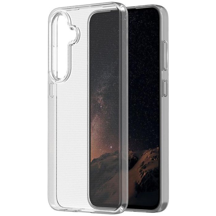 eSTUFF Funda TPU transparente para Samsung Galaxy S24 FE 4G/5G, protección suave y ajuste perfecto