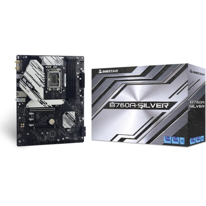 BIOSTAR Placa Base B760A-Silver (B760.S1700.ATX.DDR5) Intel LGA 1700 DDR5 3 BIOSTAR Placa Base B760A-Silver (B760.S1700.ATX.DDR5) Intel LGA 1700 DDR5 3