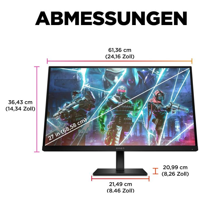 HP OMEN 27s Monitor Gaming 27" FHD 240Hz 1ms Negro 14