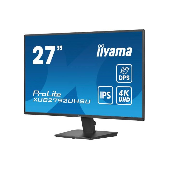 Iiyama Monitor ProLite XU2792UHSU-B6 27" IPS 4K UHD LED Negro 3840 x 2160 Pixeles 4 ms USB 3.2 Gen 1 15W Power Delivery 3