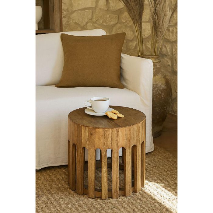 DKD Home Decor Mesita Auxiliar Urban de madera de Mango Marrón 46 x 38 x 46 cm 4