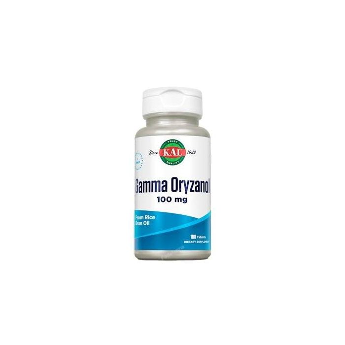 KAL Gamma Oryzanol 100mg, Extracto de Salvado de Arroz, 100 Comprimidos