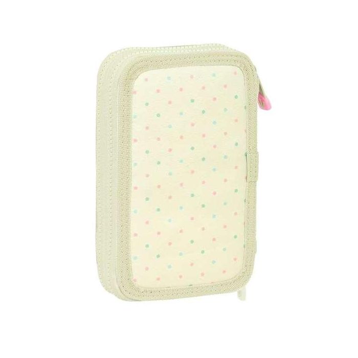 Estuche Escolar con Accesorios Glow Lab Magic flow Beige 12.5 x 19.5 x 4 cm (28 piezas) 1