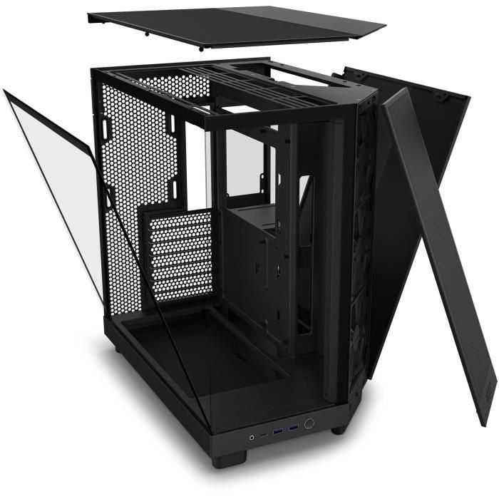NZXT H6 Air Flow Midi Tower PC Negro - 3x120mm Ventiladores, Soporte ATX/microATX/Mini-ITX, Vidrio Templado, CC-H61FB-01 3
