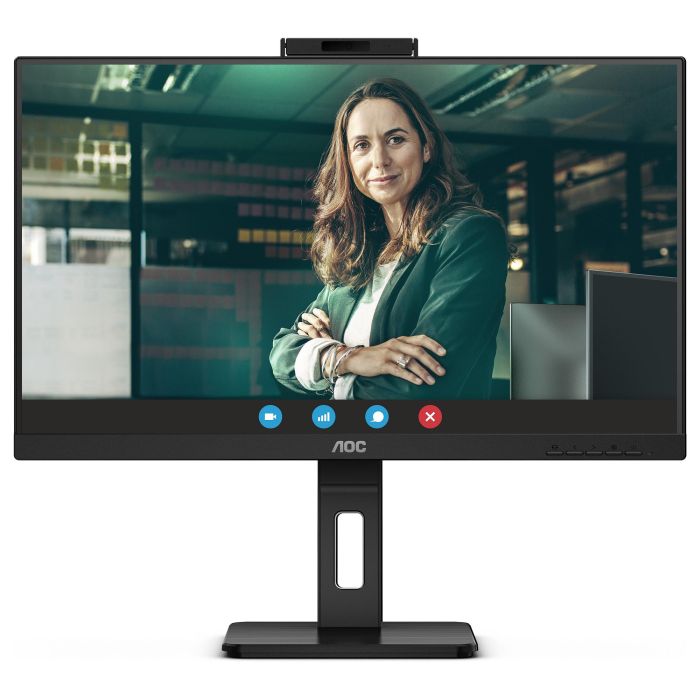 AOC 24P3CW Monitor IPS 23.8 pulgadas Full HD (1920x1080) 100Hz 4ms, USB-C con Carga 65W, Webcam 5MP, Altavoces, Negro