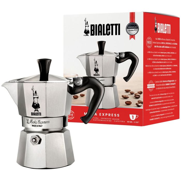 Cafetera Italiana Bialetti MOKA Plateado 60 ml 2