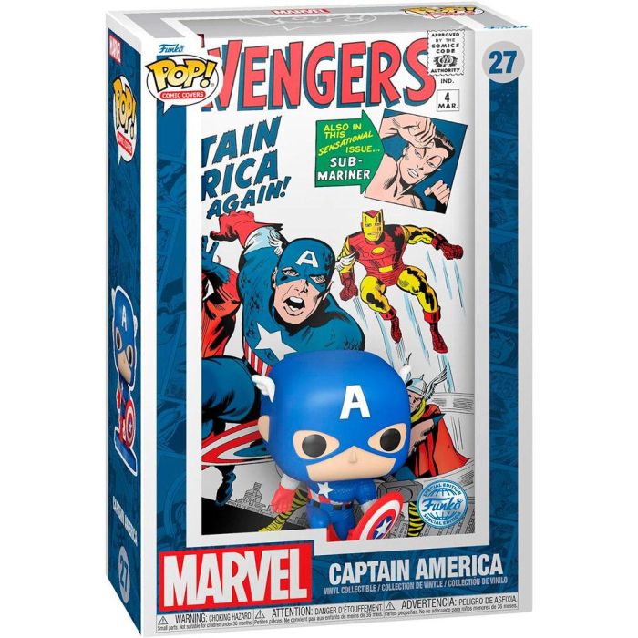 Figura Coleccionable Funko Pop! 27 Comic Cover: Marvel - Avengers #4 (1963) Captain America 1