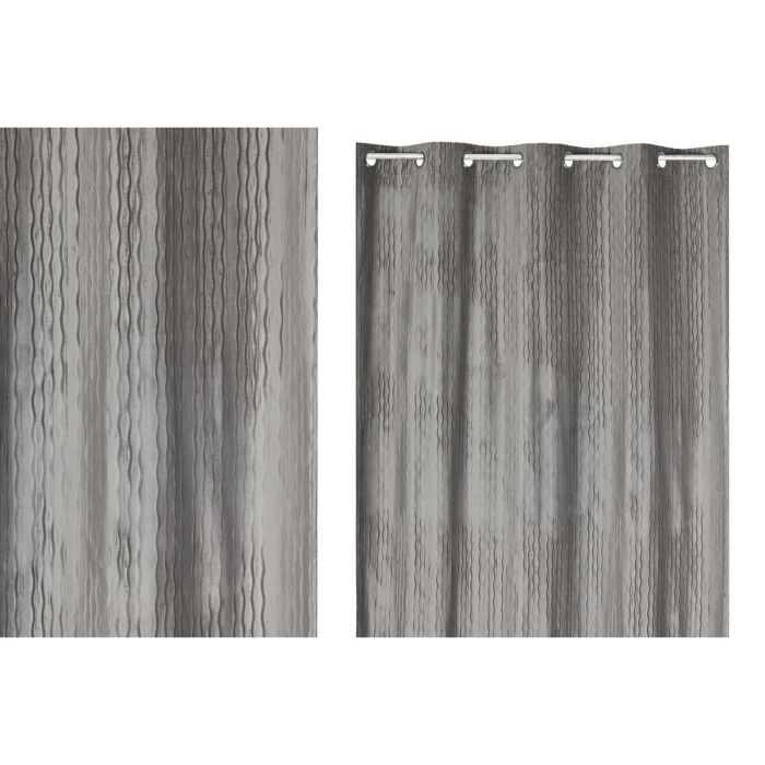 Cortina Urban DKD Home Decor Gris Claro 260 x 140 cm