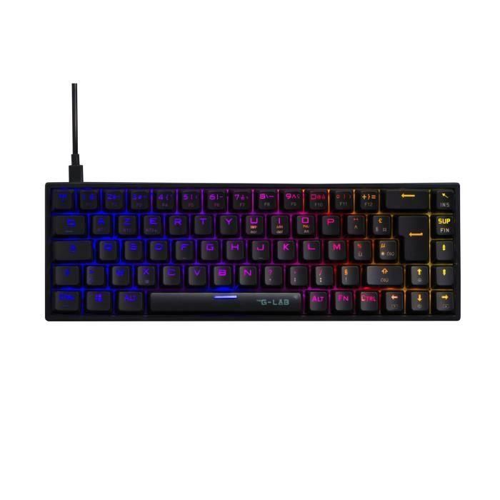 Teclado para juegos - The G-Lab - KEYZ TITAN - Mecánico (interruptor rojo) - Con cable - RGB - Negro 1 Teclado para juegos - The G-Lab - KEYZ TITAN - Mecánico (interruptor rojo) - Con cable - RGB - Negro 1