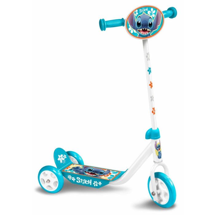 Disney DIS3496276260502 Patinete 3 Ruedas Stitch Regulable Altura Plataforma Antideslizante Asas Antipellizcos