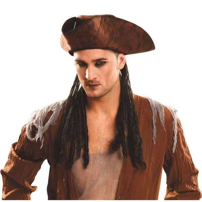 Sombrero pirata con trenzas 58 cm Sombrero pirata con trenzas 58 cm