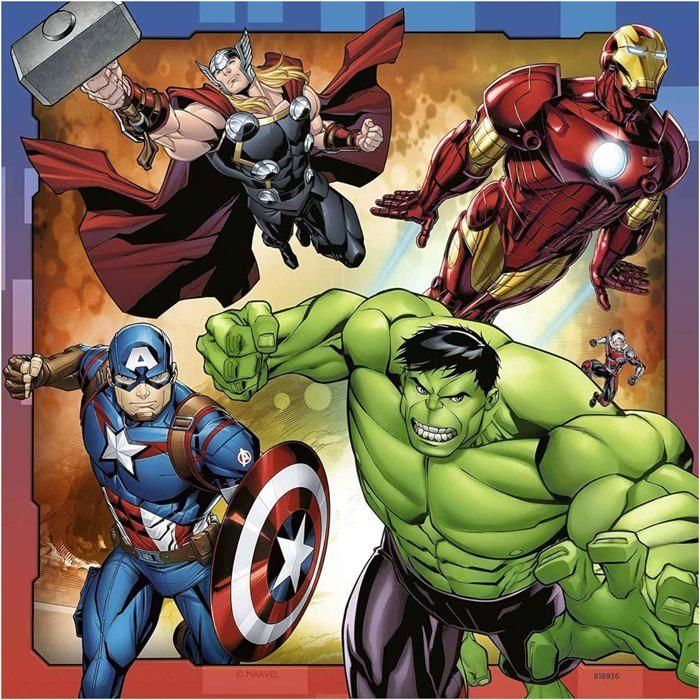 RAVENSBURGER Puzzle 3x49 p - Los poderosos Vengadores 3 RAVENSBURGER Puzzle 3x49 p - Los poderosos Vengadores 3