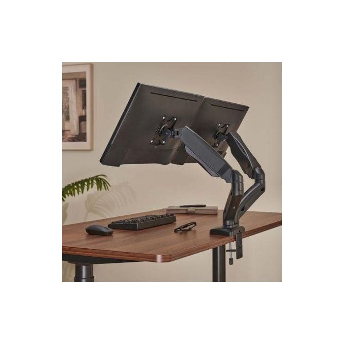 AISENS - SOPORTE DE MESA PRO CONTRAPESO GIRATORIO E INCLINABLE PARA MONITOR/TV 9KG (3 PIVOTES, 2 BRAZOS) DE 17-32, NEGRO 3