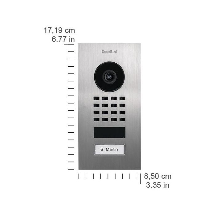 DoorBird D1101V Videoportero IP Estación de puerta empotrada de acero inoxidable V2A