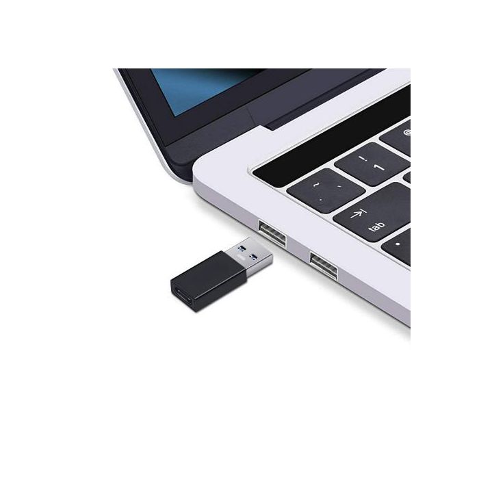 Adaptador USB-C a USB Ewent EW9650 Negro 4 Adaptador USB-C a USB Ewent EW9650 Negro 4