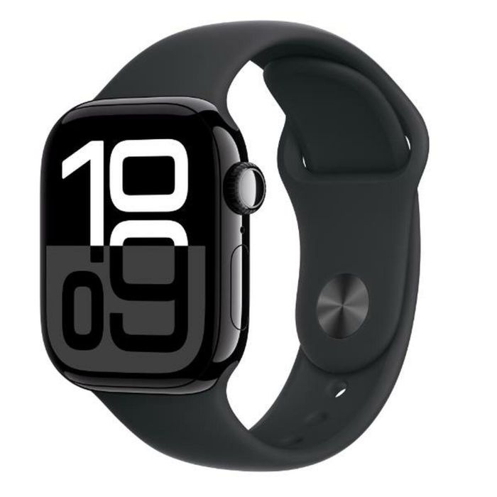 Apple Watch Series 10/ GPS/ Cellular/ 46mm/ Caja de Aluminio Negro Azabache / Correa Deportiva Negra S/M