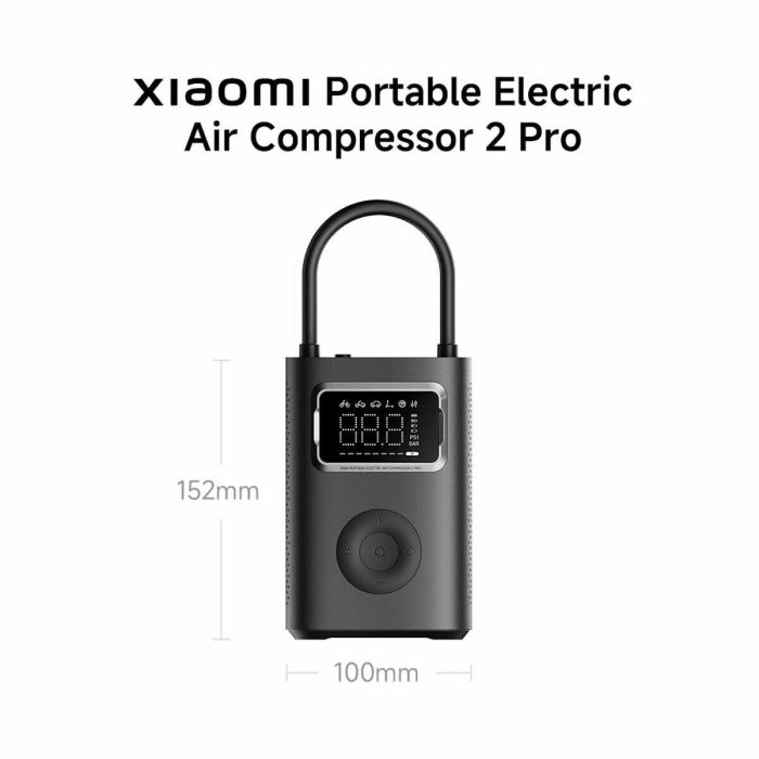 Xiaomi Mini Compresor Portátil Eléctrico 2 Pro 2500 mAh 150 psi para Neumáticos de Coche y Bicicleta 1 Xiaomi Mini Compresor Portátil Eléctrico 2 Pro 2500 mAh 150 psi para Neumáticos de Coche y Bicicleta 1