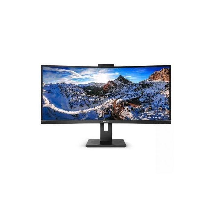 Monitor Profesional Ultrapanorámico Curvo Philips 346P1CRH 34"/ WQHD/ Webcam/ Multimedia/ Regulable en altura/ Negro