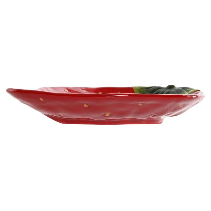 Plato Moderno DKD Home Decor Rojo 18 x 4.5 x 23.5 cm 1